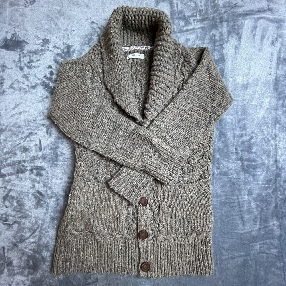 Anthropologie Isabella Sinclair Sweater Women XS Cardigan Earthy Cabin Lagenlook